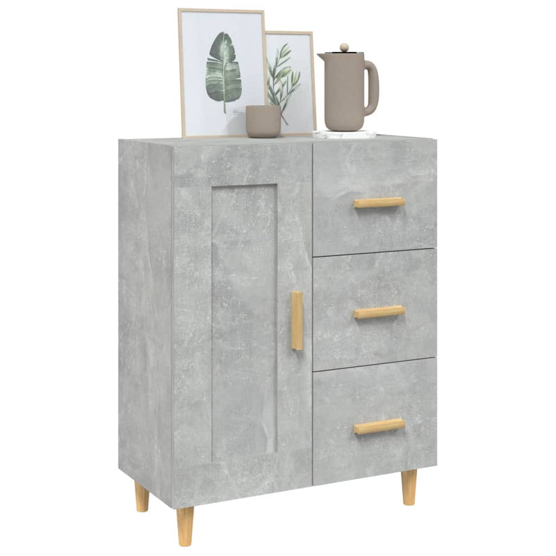 Sideboard Concrete Grey 69.5x34x90 cm Engineered Wood