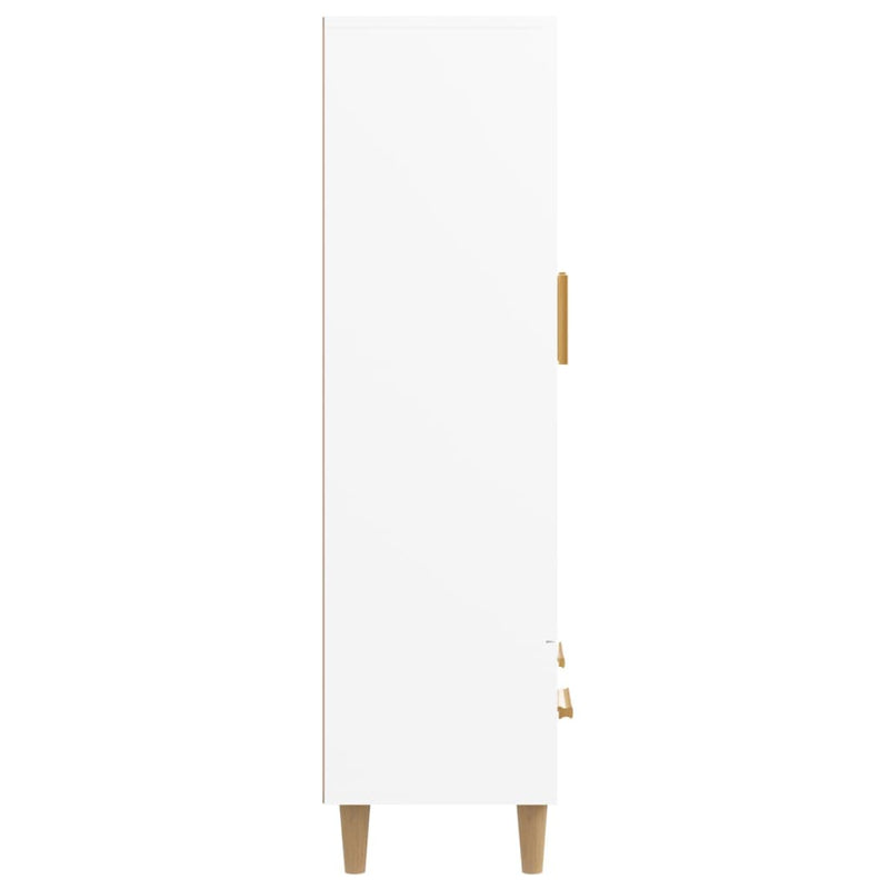 Highboard White 70x31x115 cm Engineered Wood