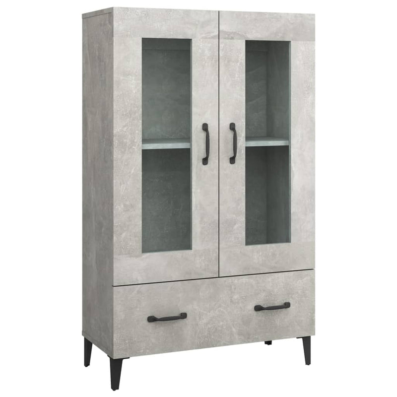 Highboard Concrete Grey 70x31x115 cm Engineered Wood