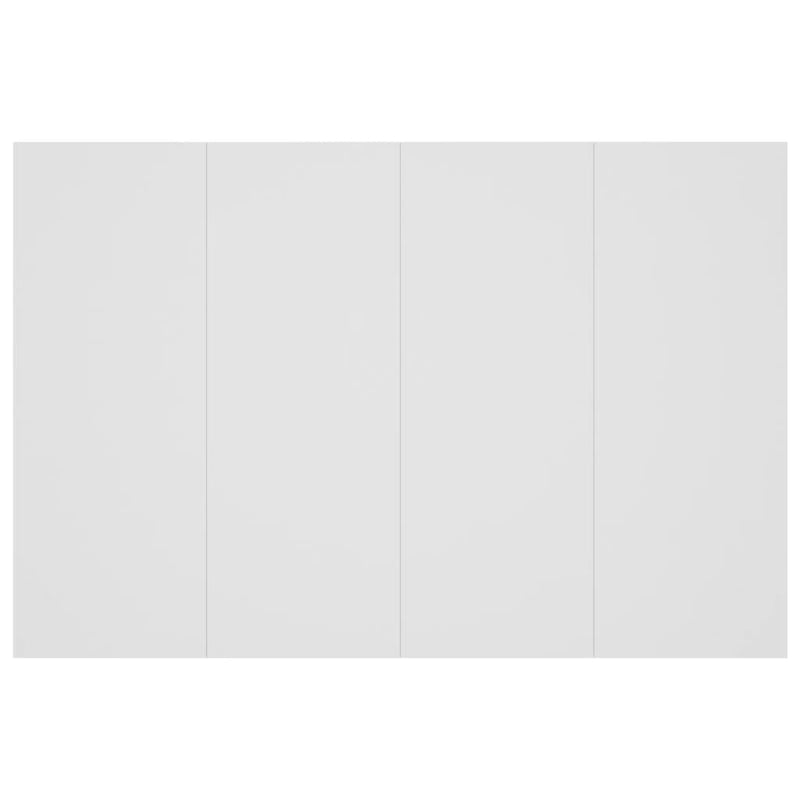 Bed Headboard with Cabinets White Engineered Wood