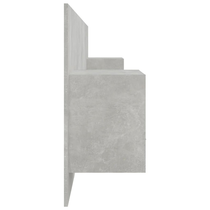 Bed Headboard with Cabinets Concrete Grey Engineered Wood