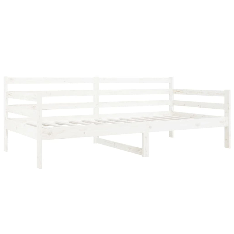 Day Bed without Mattress White 90x190cm Solid Wood Pine