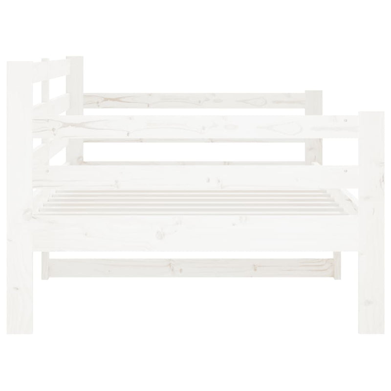 Day Bed without Mattress White 80x200cm Solid Wood Pine