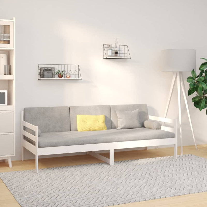Day Bed without Mattress White 80x200cm Solid Wood Pine