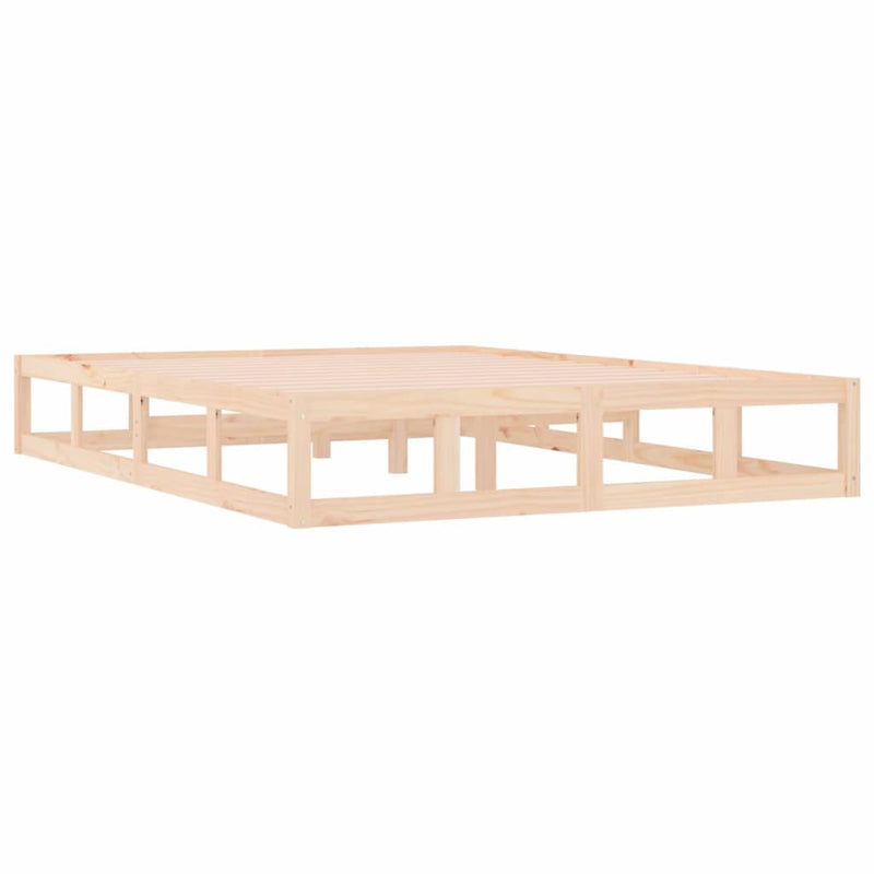 Bed Frame without Mattress 200x200 cm Solid Wood