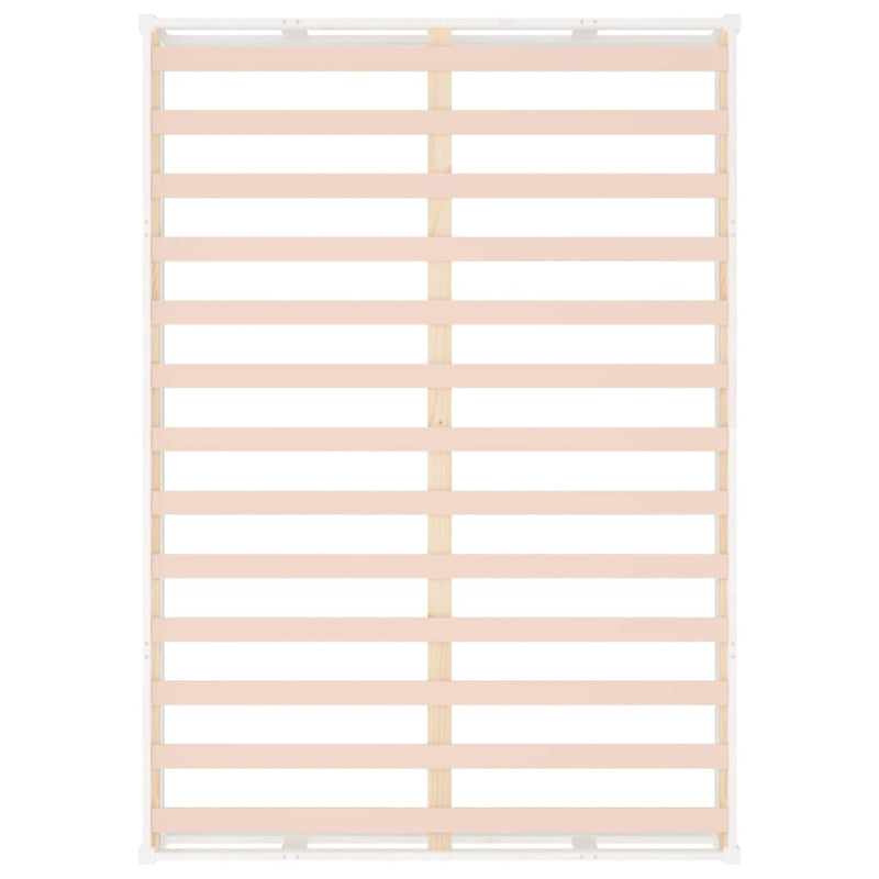 Bed Frame without Mattress White 140x190 cm Solid Wood