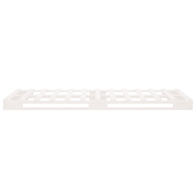 Pallet Bed without Mattress White Small Single Solid Wood