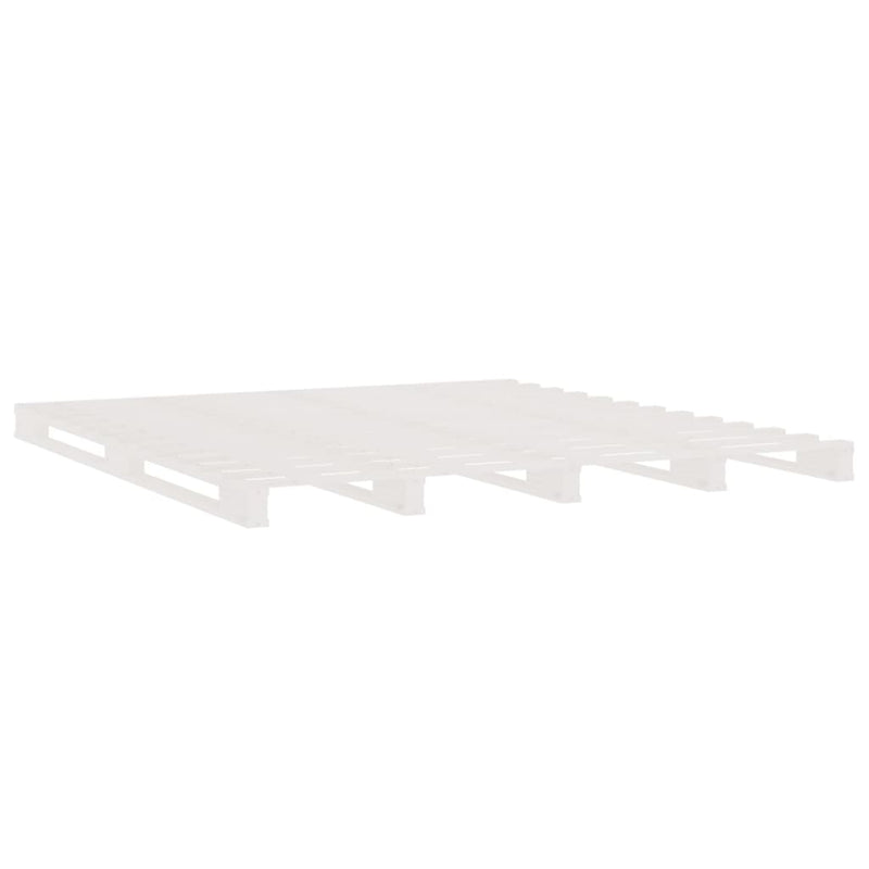 Pallet Bed without Mattress White 140x190 cm Solid Wood