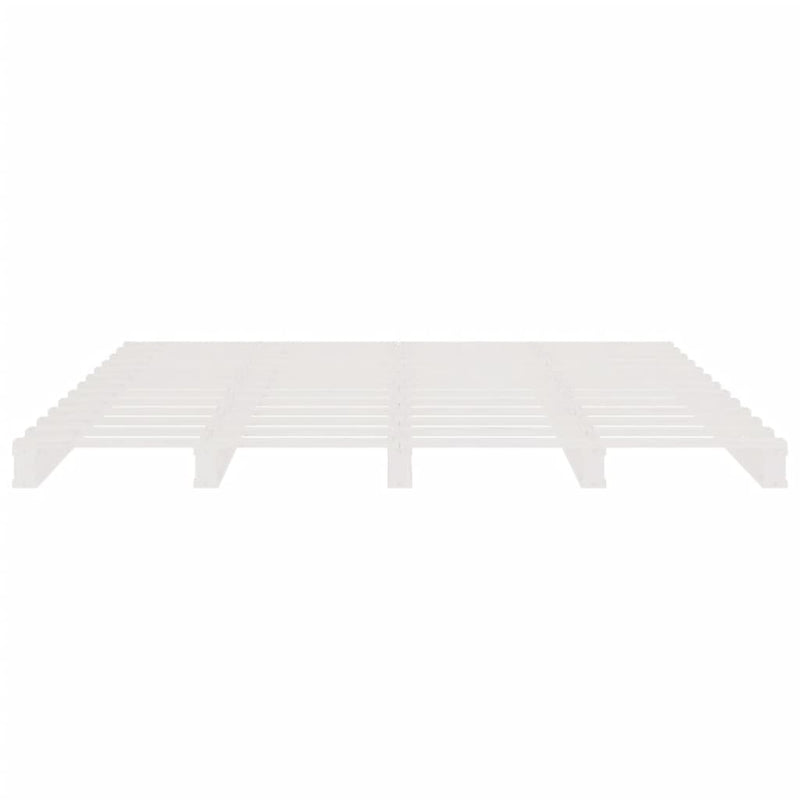 Pallet Bed without Mattress White 140x190 cm Solid Wood
