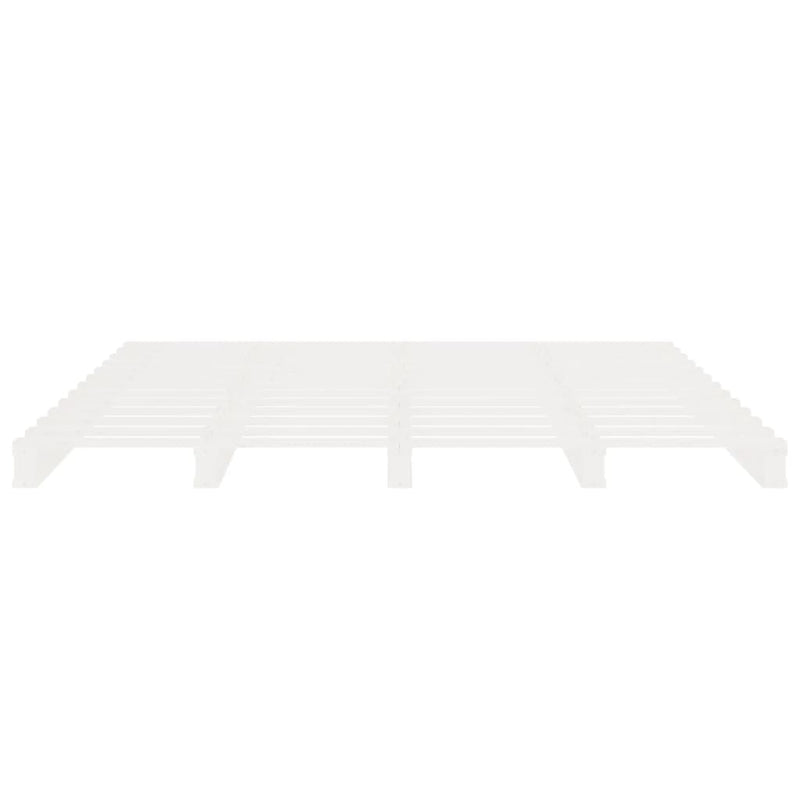 Bed Frame without Mattress White 160x200 cm Solid Wood Pine