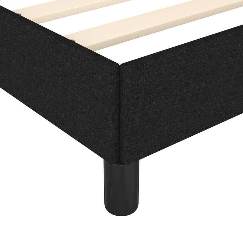 Bed Frame without Mattress Black 90x190 cm Single Single Fabric
