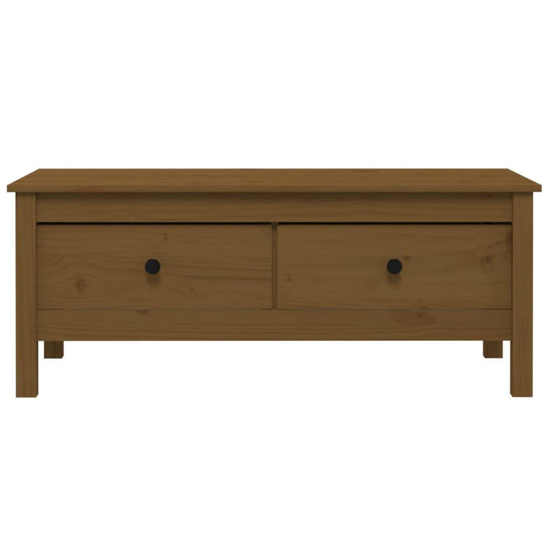 Coffee Table Honey Brown 100x50x40 cm Solid Wood Pine