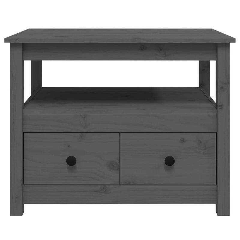 Coffee Table Grey 71x49x55 cm Solid Wood Pine
