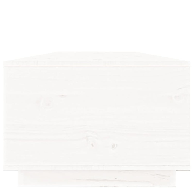 Coffee Table White 100x50x35 cm Solid Wood Pine
