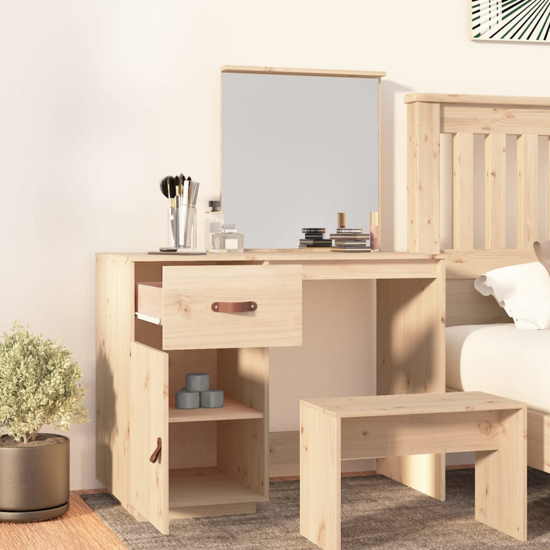 Cosmetic Desk 95x50x134 cm Solid Wood Pine