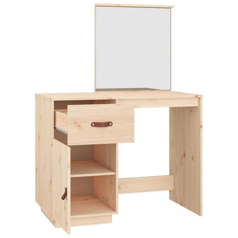 Cosmetic Desk 95x50x134 cm Solid Wood Pine