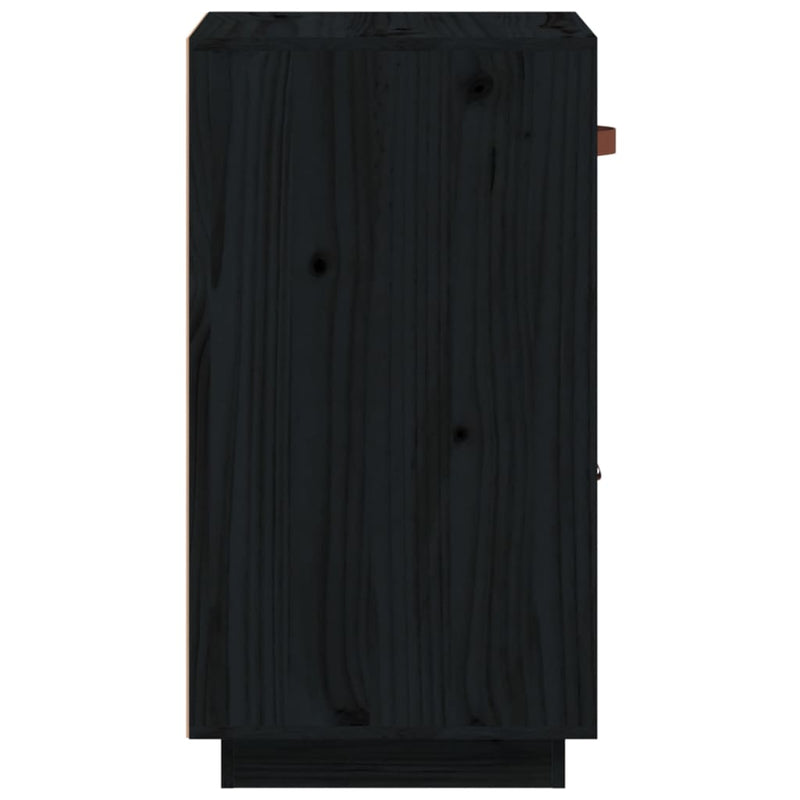 Sideboard Black 34x40x75 cm Solid Wood Pine