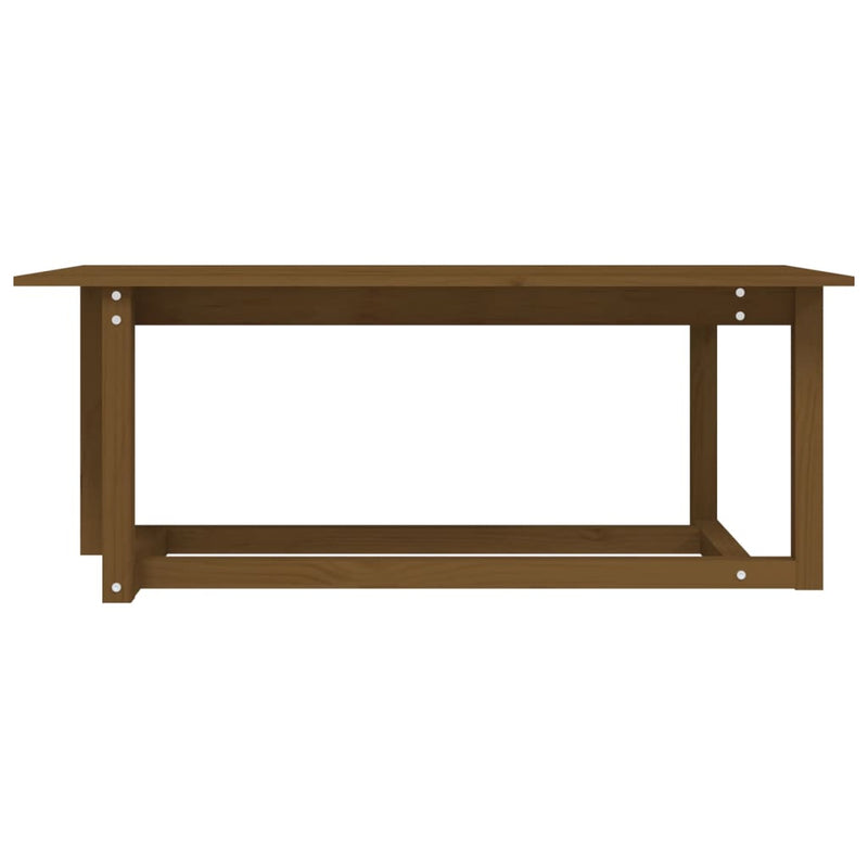 Coffee Table Honey Brown 110x55x45 cm Solid Wood Pine