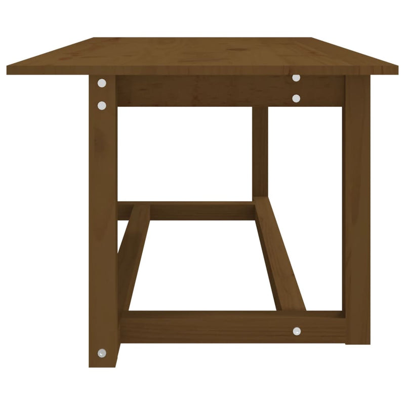 Coffee Table Honey Brown 110x55x45 cm Solid Wood Pine