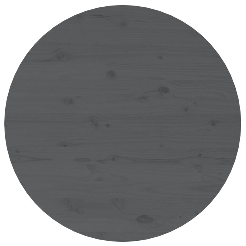 Coffee Table Grey Ø 55x45 cm Solid Wood Pine