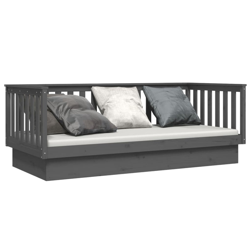 Day Bed without Mattress Grey 80x200 cm Solid Wood Pine
