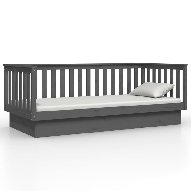 Day Bed without Mattress Grey 80x200 cm Solid Wood Pine