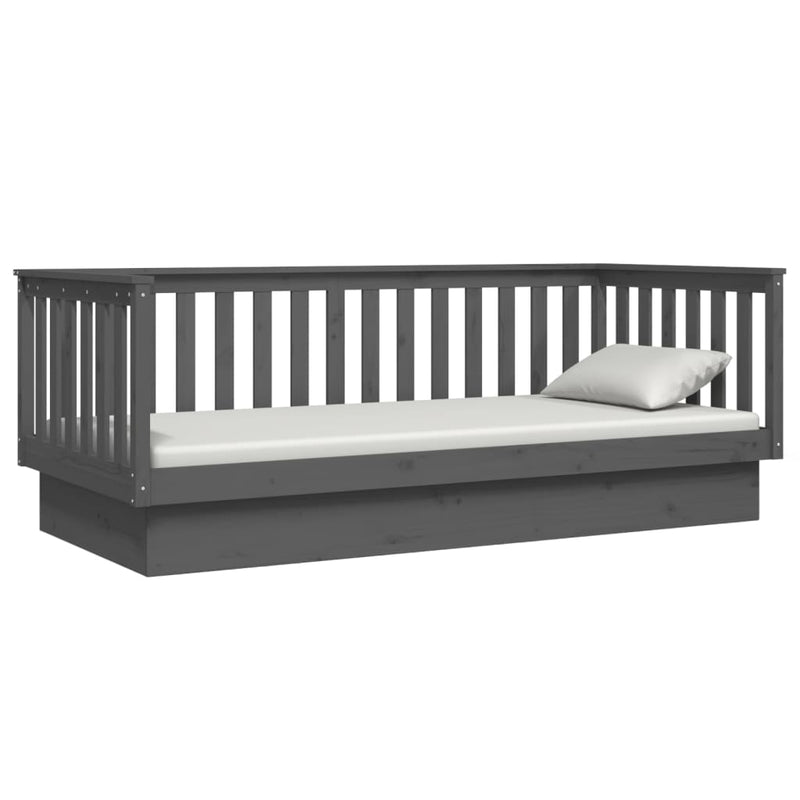 Day Bed without Mattress Grey 80x200 cm Solid Wood Pine