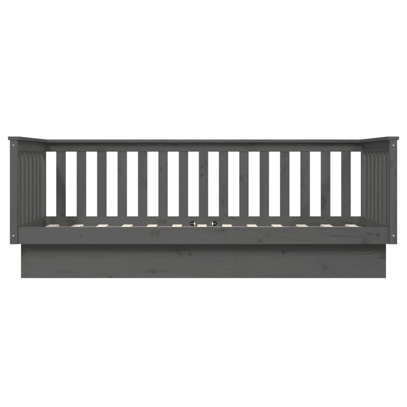 Day Bed without Mattress Grey 80x200 cm Solid Wood Pine