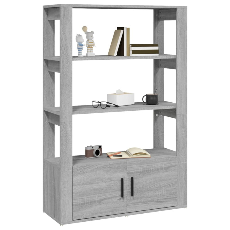 Sideboard Grey Sonoma 80x30x119.5 cm Engineered Wood