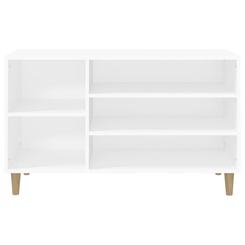 Modern Wooden Hallway Open Shoe Storage Cabinet Unit Organiser Wood Trainer Rack