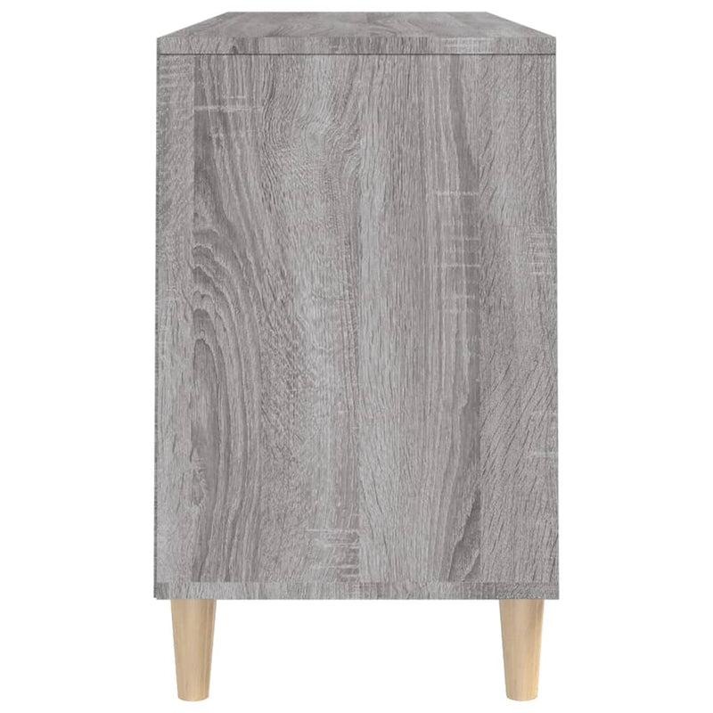 Modern Wooden Hallway Open Shoe Storage Cabinet Unit Organiser Wood Trainer Rack