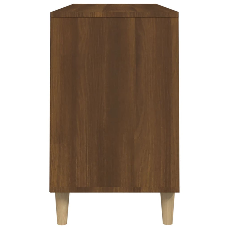 Modern Wooden Hallway Open Shoe Storage Cabinet Unit Organiser Wood Trainer Rack