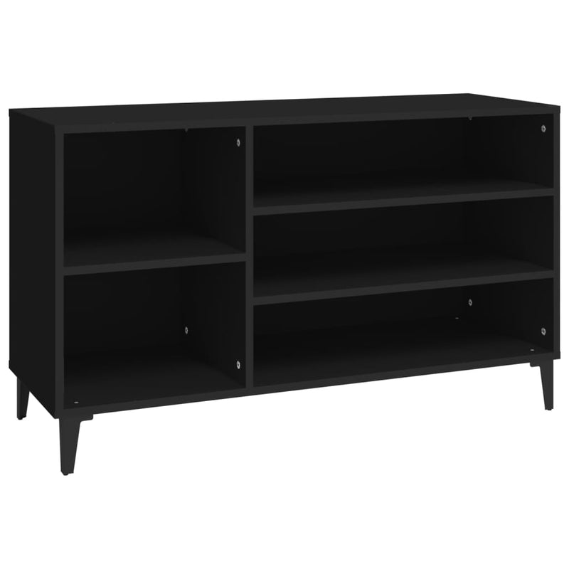 Modern Wooden Hallway Shoe Storage Cabinet Unit Organiser With Open Shelves