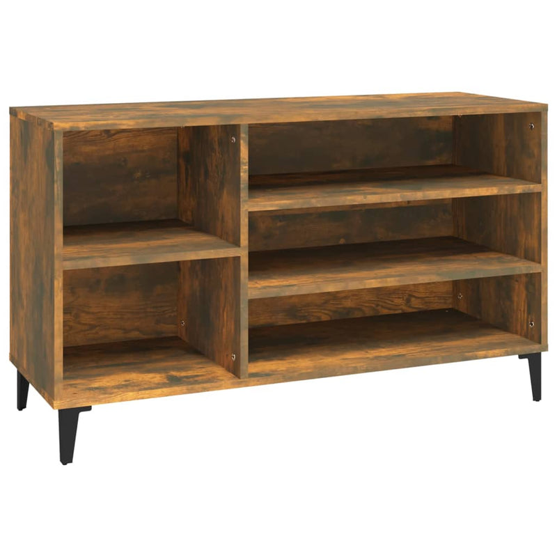 Modern Wooden Hallway Shoe Storage Cabinet Unit Organiser With Open Shelves