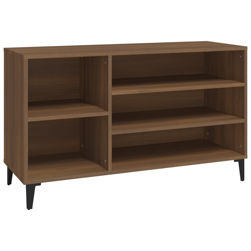 Modern Wooden Hallway Shoe Storage Cabinet Unit Organiser With Open Shelves