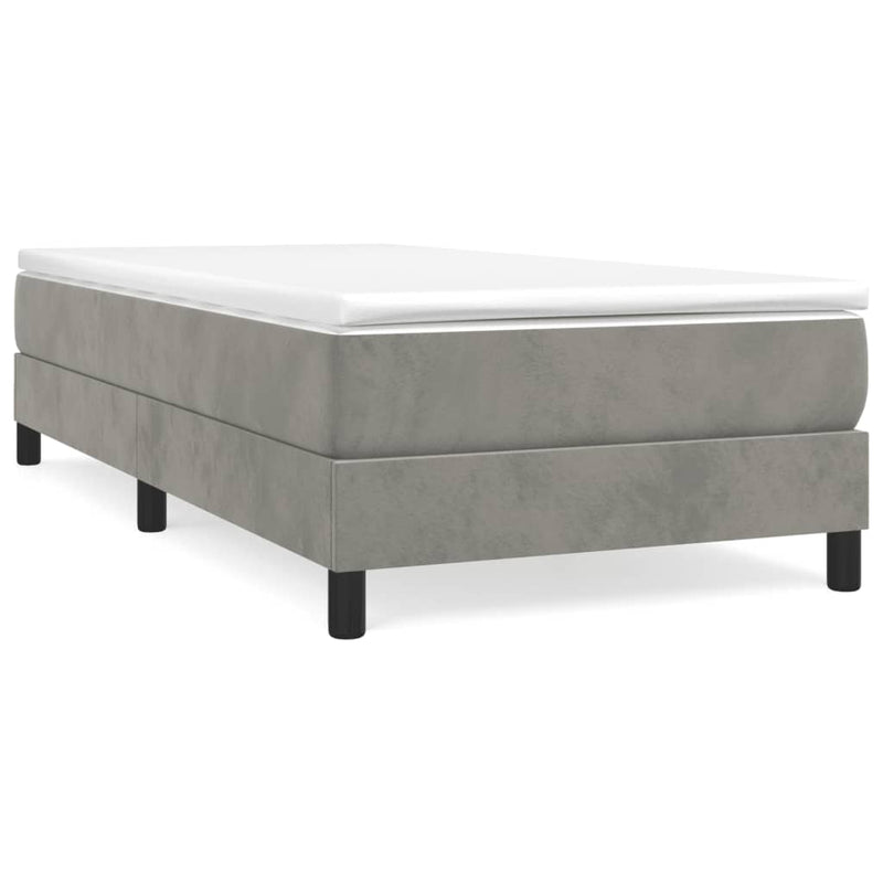 Bed Frame without Mattress Light Grey Single Velvet (UK/IE/FI/NO only)