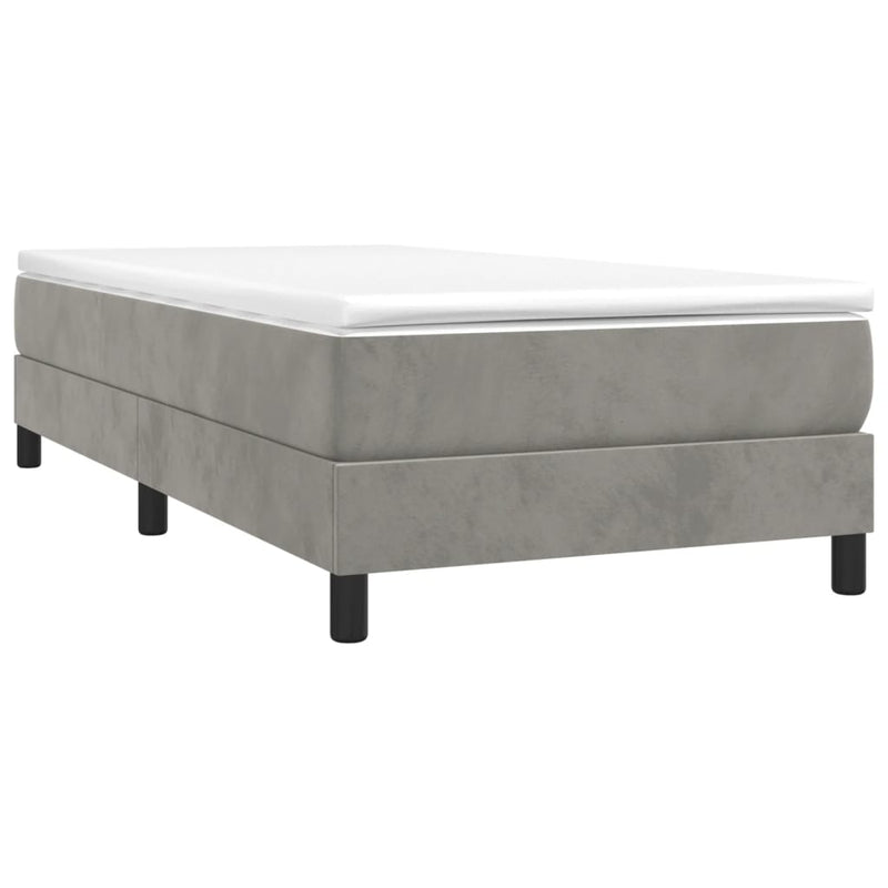 Bed Frame without Mattress Light Grey Single Velvet (UK/IE/FI/NO only)