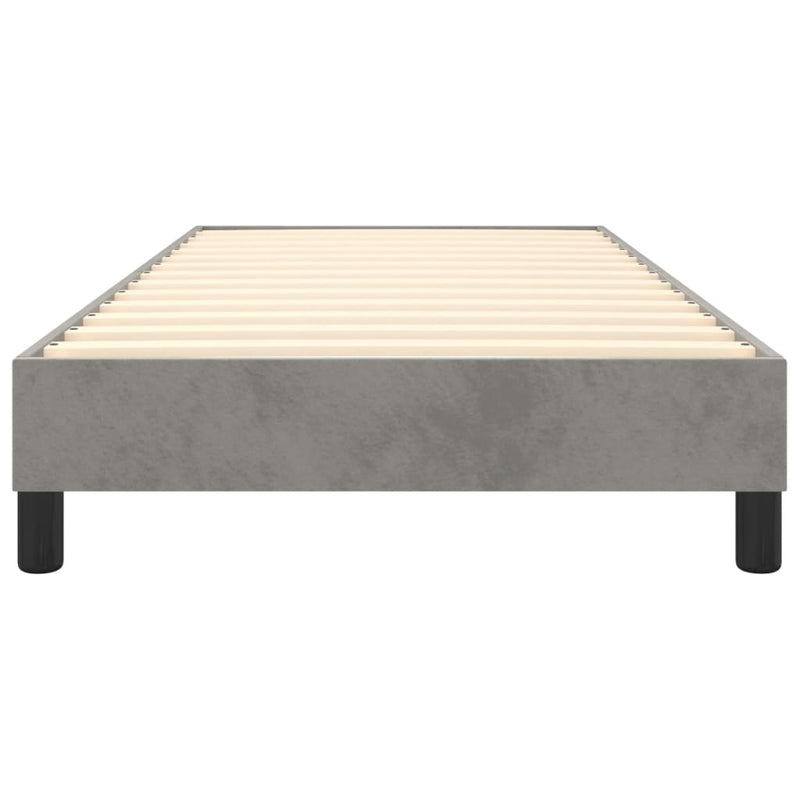 Bed Frame without Mattress Light Grey Single Velvet (UK/IE/FI/NO only)
