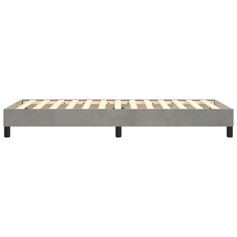 Bed Frame without Mattress Light Grey Single Velvet (UK/IE/FI/NO only)