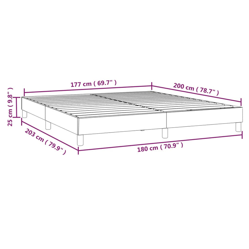 Bed Frame without Mattress Dark Grey Super King Velvet (UK/IE/FI/NO only)