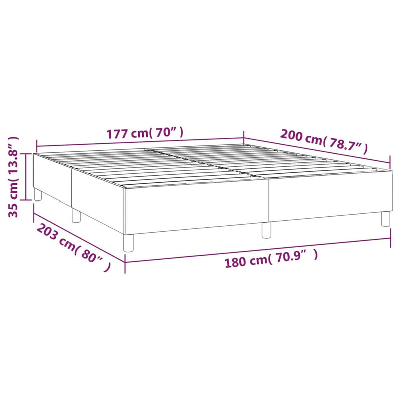 Bed Frame without Mattress White Super King Faux Leather (UK/IE/FI/NO only)