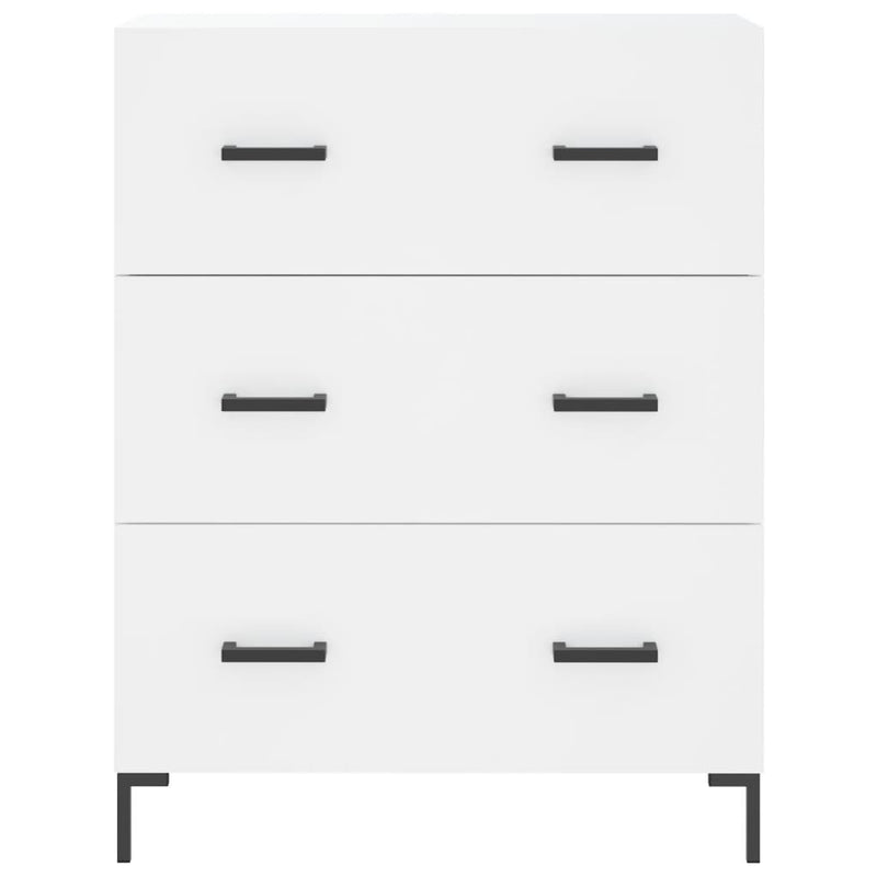 Highboard White 69.5x34x180 cm Engineered Wood