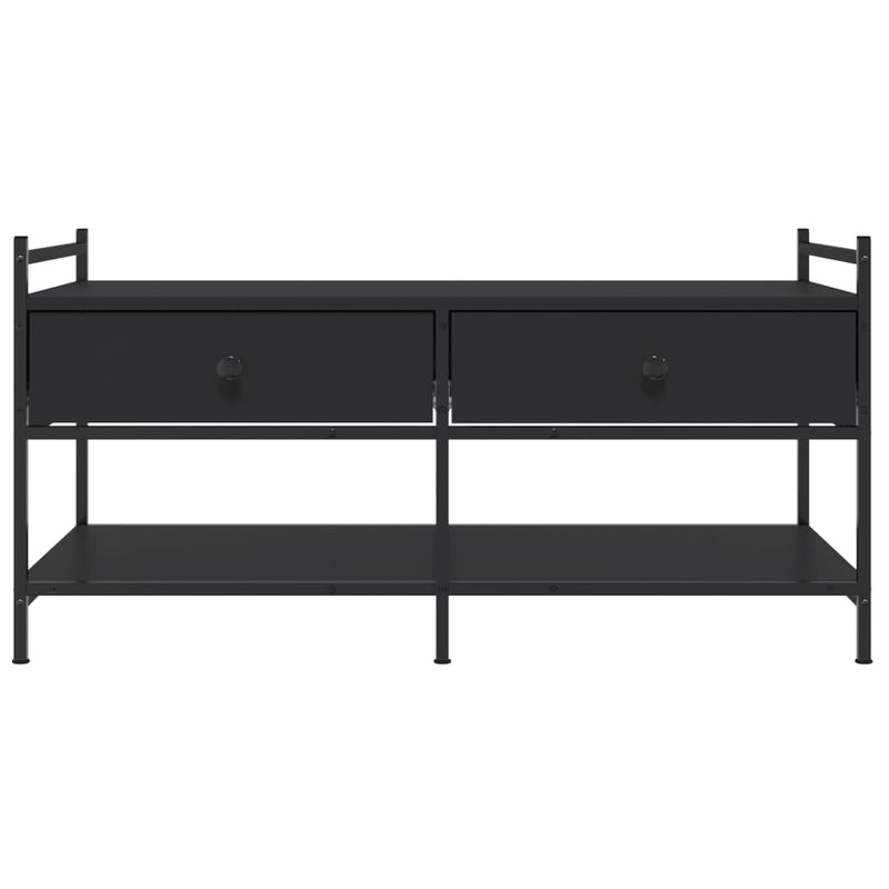 Coffee Table Black 99x50x50 cm Engineered Wood