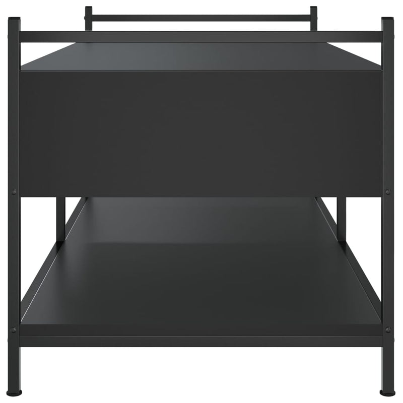 Coffee Table Black 99x50x50 cm Engineered Wood