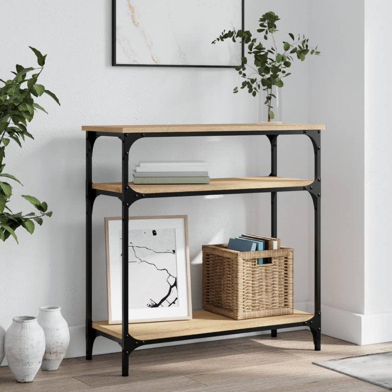 Console Table Sonoma Oak 75x29x75 cm Engineered Wood