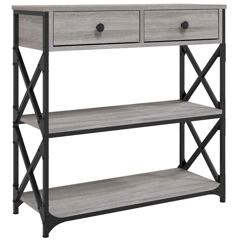Console Table Grey Sonoma 75x28x75 cm Engineered Wood