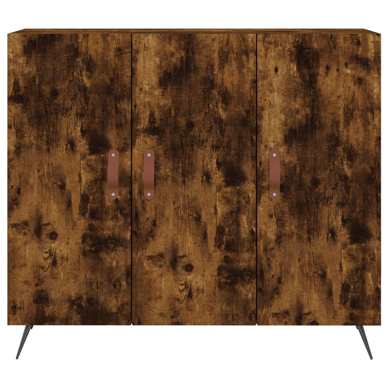 Sideboard Smoked Oak 90x34x80 cm Engineered Wood
