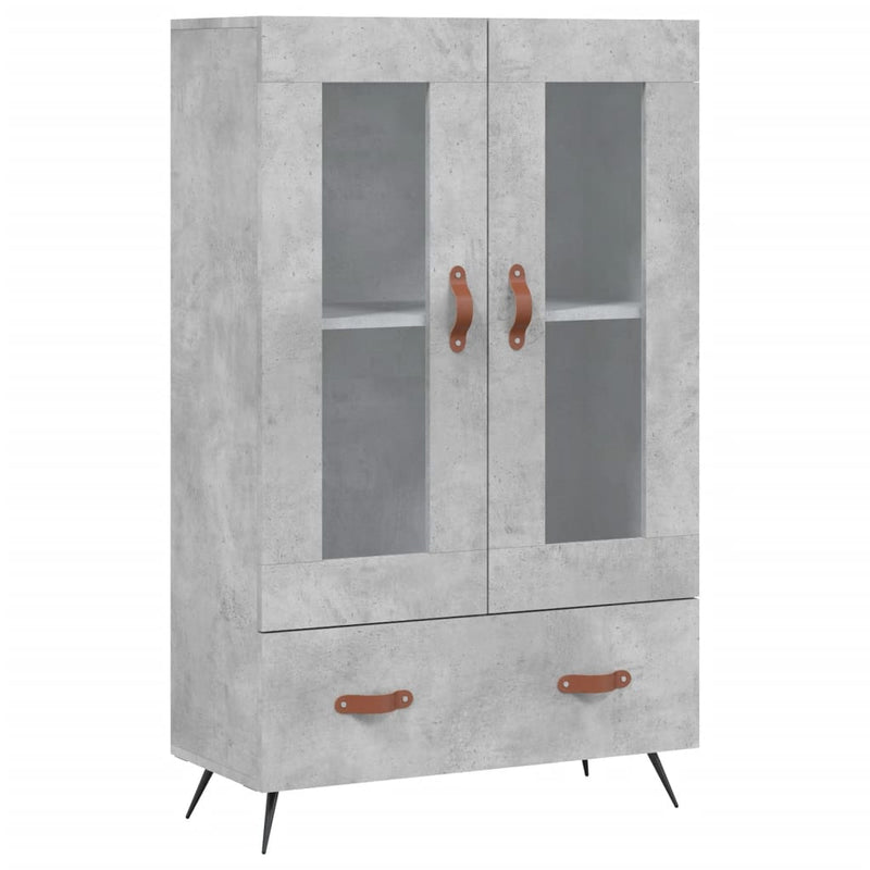 Highboard Concrete Grey 69.5x31x115 cm Engineered Wood