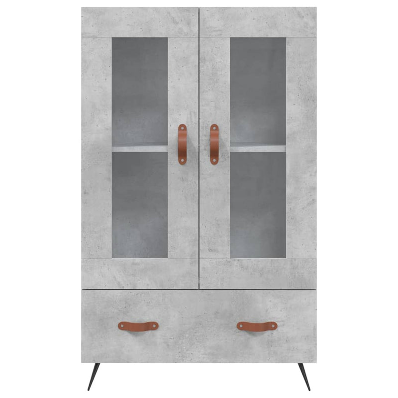 Highboard Concrete Grey 69.5x31x115 cm Engineered Wood