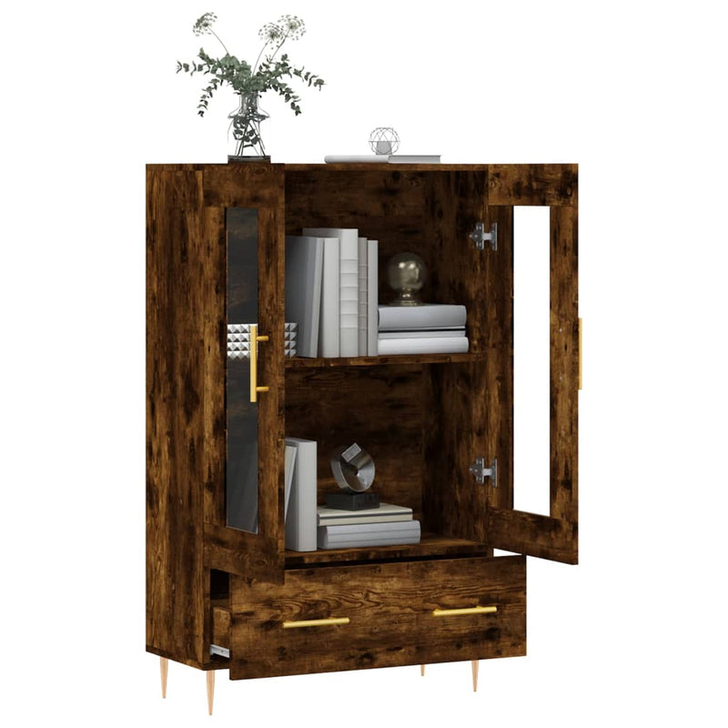 Highboard Smoked Oak 69.5x31x115 cm Engineered Wood
